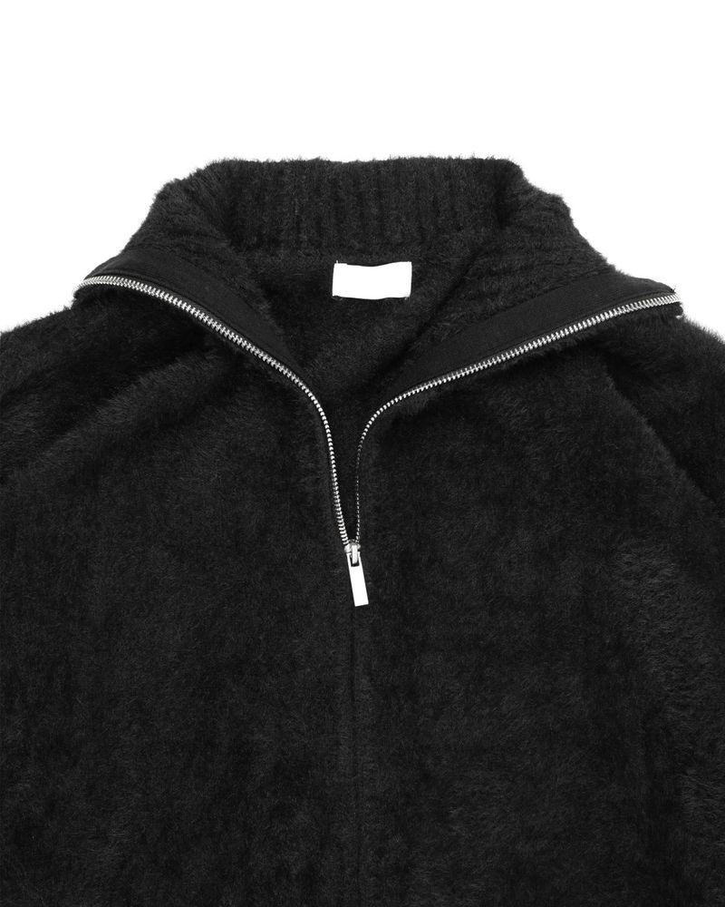  TWO-WAY ANGORA ZIP-UP