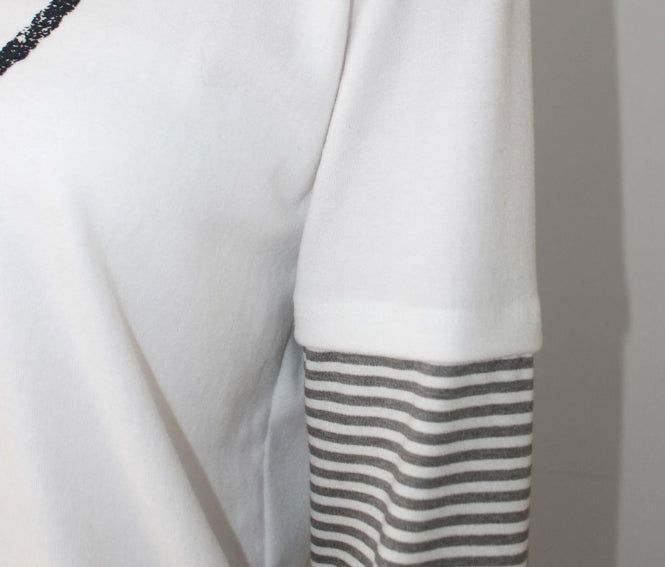 (Brushed) HEART LAYERED LONG-SLEEVE