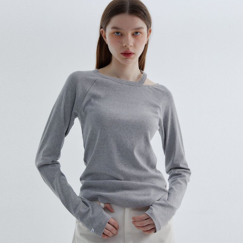 RAVEROUS(レイバロス)の「Cut-work T-Shirts Melange Gray(Tops)」