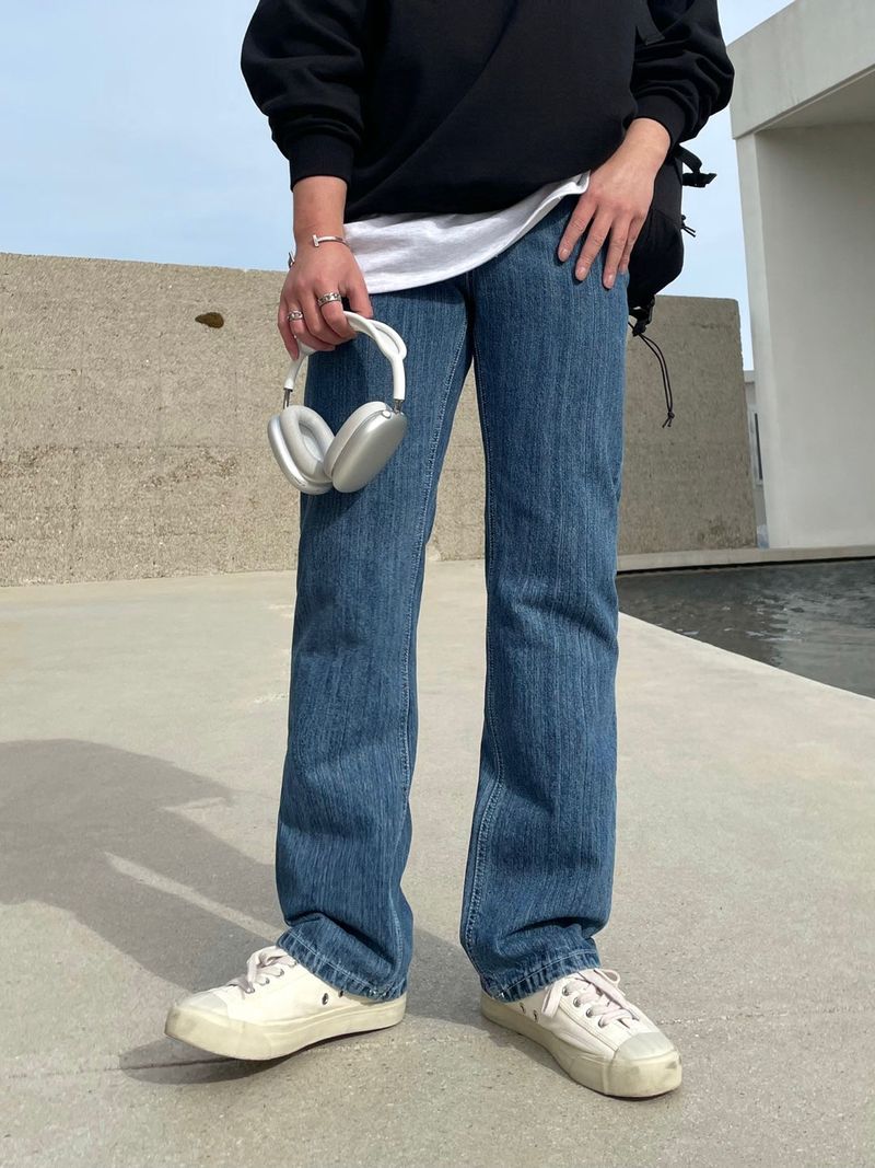 MASION SLIVE DENIM PANTS(ONE COLOR)