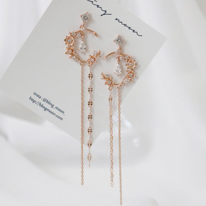 Cree Moonlight Earrings / Necklace Set / 2 color