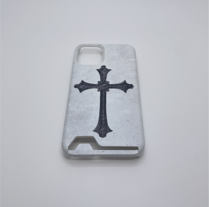 [MADE] cross card hard phone case (matt white)