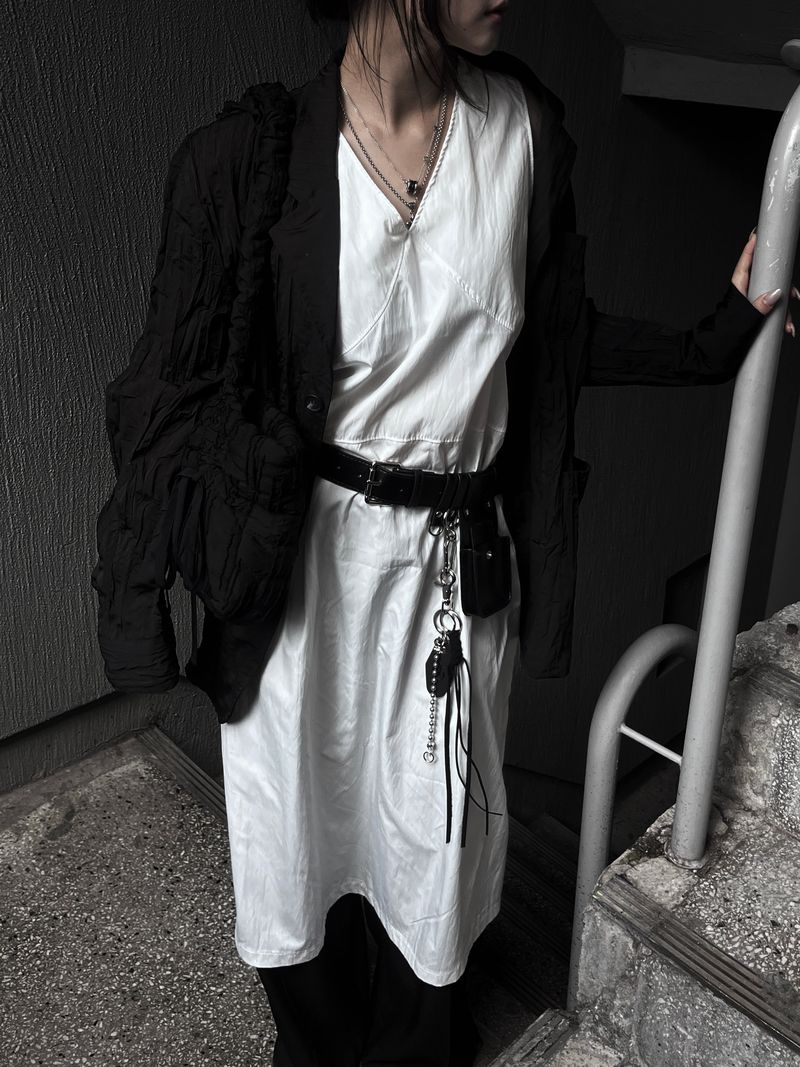 [unisex] ringkle pleated jacket