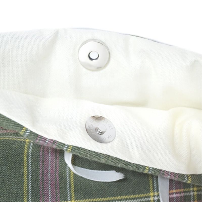 Pillow Notebook Pouch_tartan green