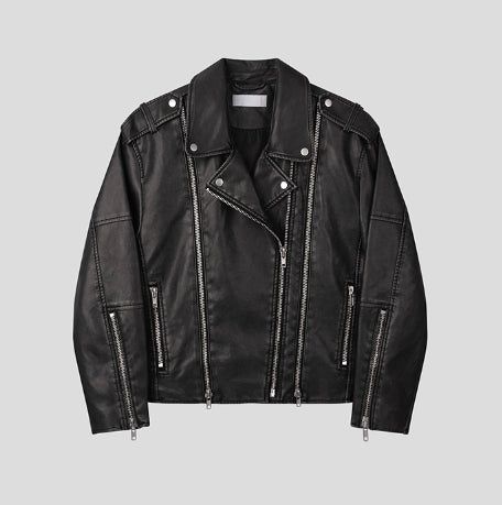 Ale Vintage Washed Crop Rider Jacket