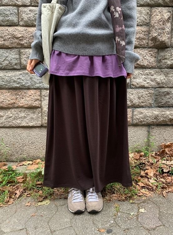 BAON（バオン）の「Haea Shirring Banding Long Skirt（Skirts）」