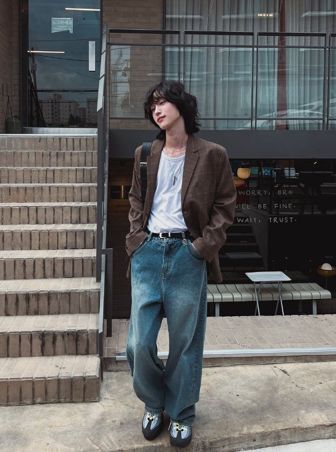 Laurent Over Check Blazer