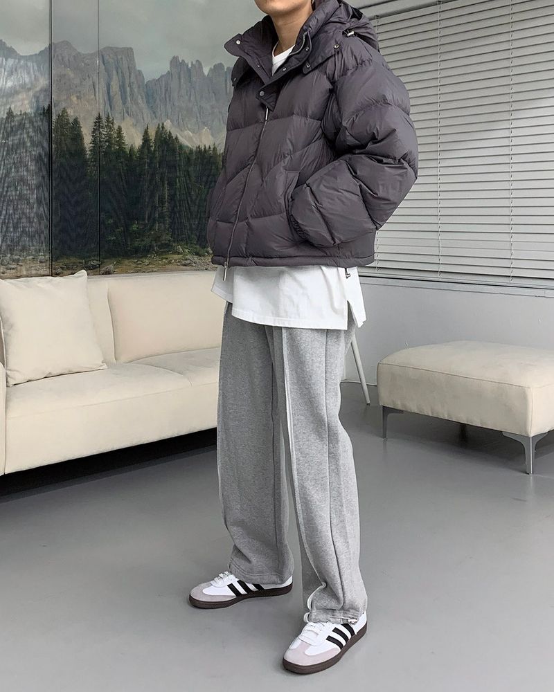 OWN Noah Duck Down Cropped Padded Jacket (2 colors)