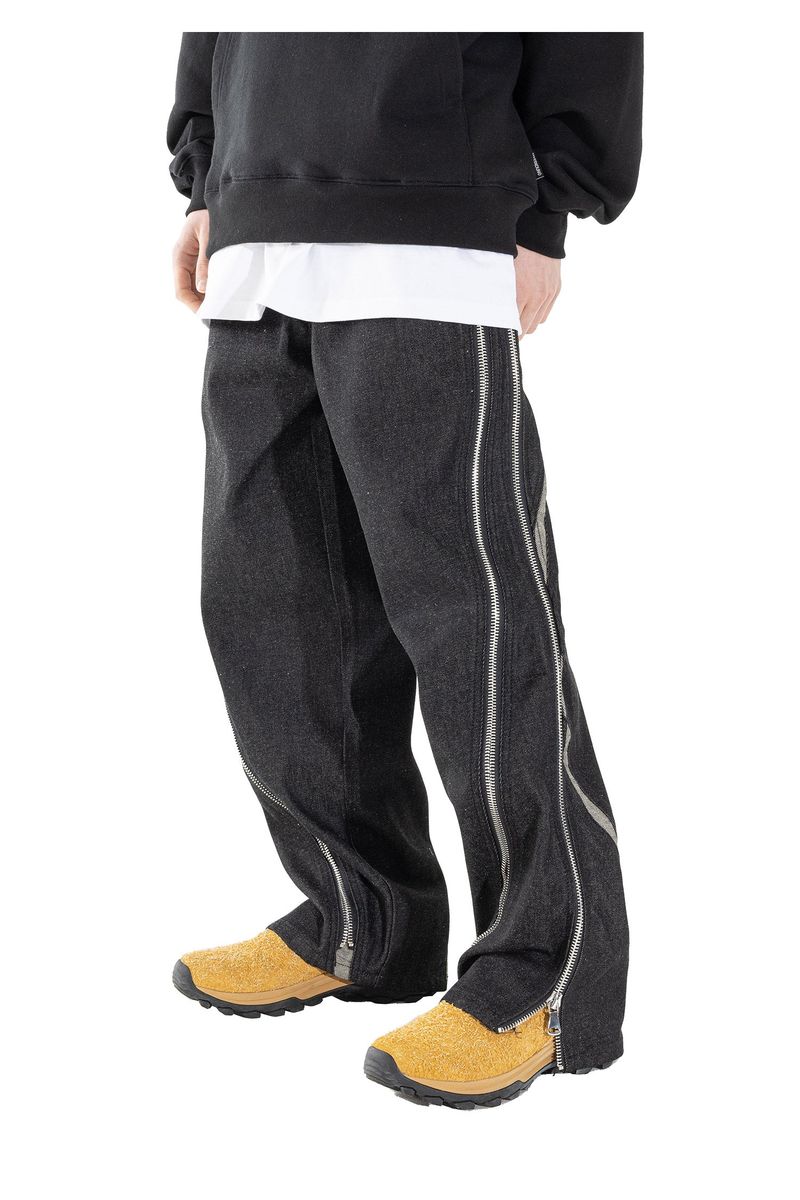 OBLIQUE MS ZIPPER DENIM