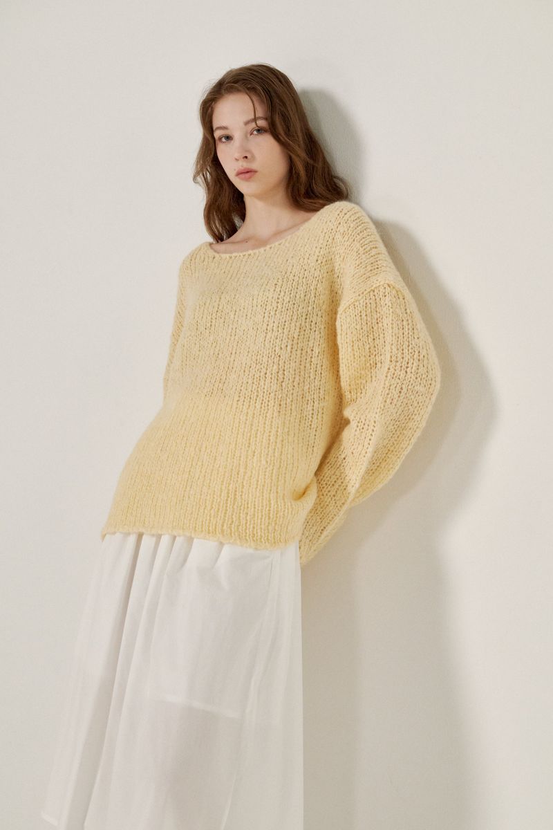 Mohair knit (Yellow)