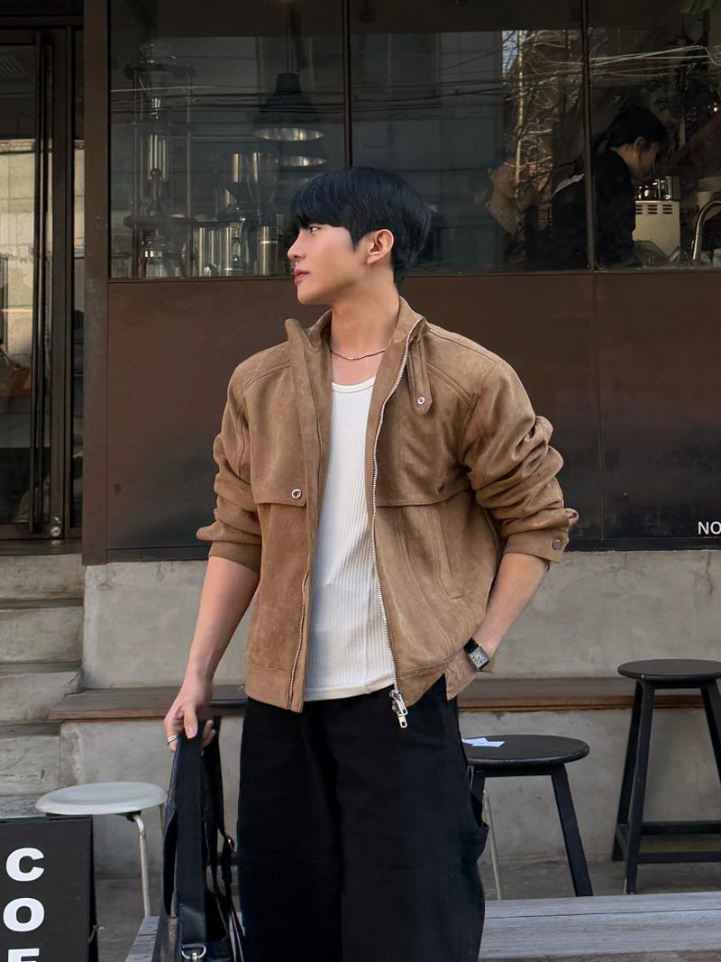 AVAND（アバンド）の「Ber suede collar neck jacket（Jackets/Outerwear）」
