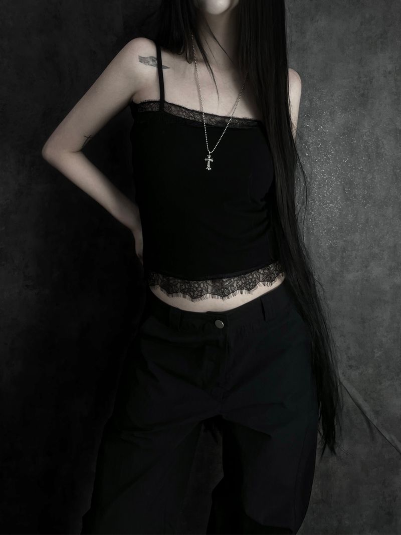 gloy lace sleeveless (2color)