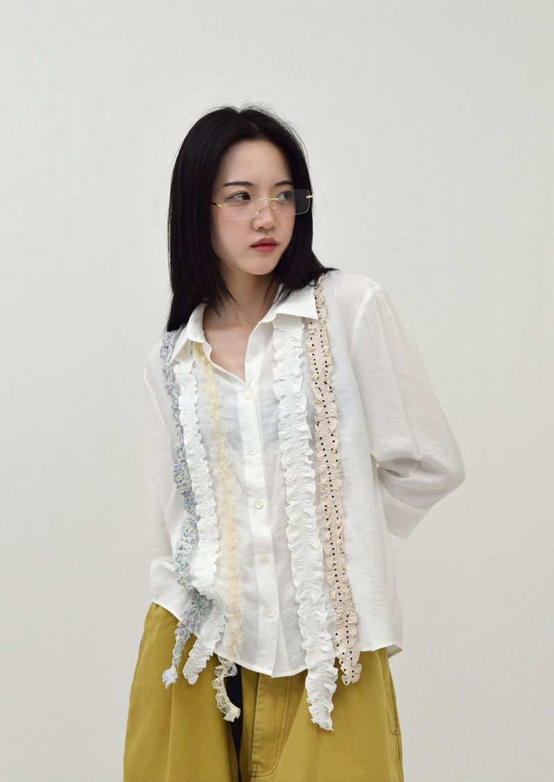 Berry Frill Blouse