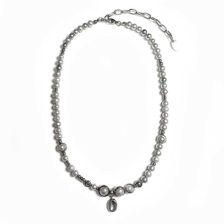 Silver Pearl Necklace