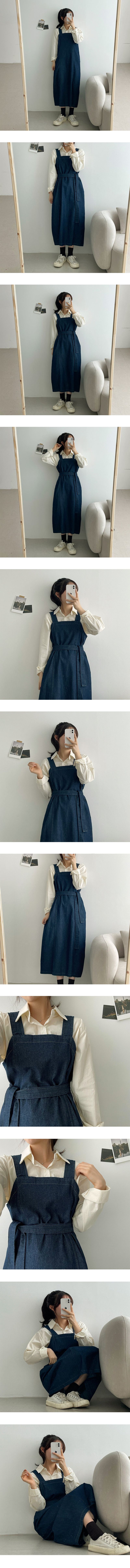 raw denim sleeveless dress