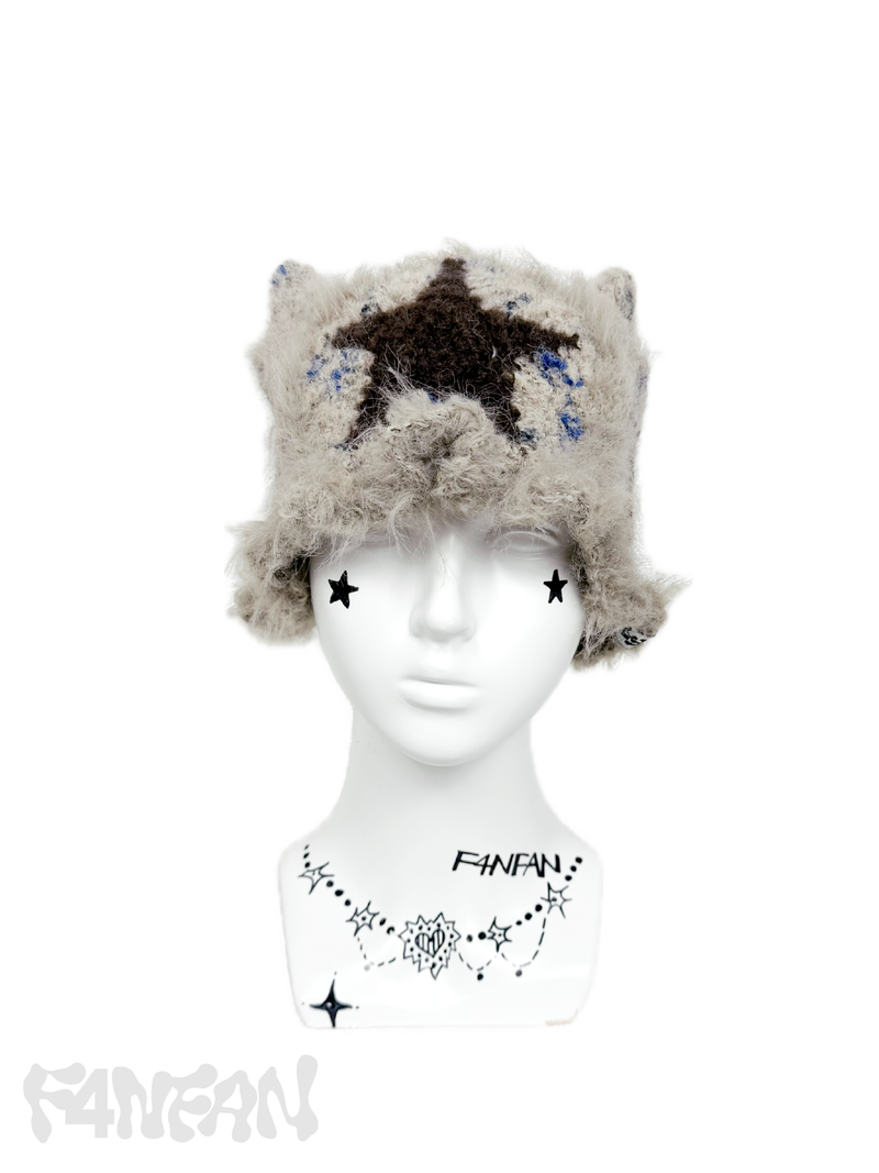 Handmade Star Granny Square Cat Hat