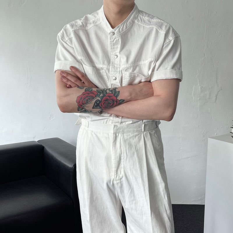 COZINESS（コジネス）の「MG307 Muscle Fit Cool Ever China Shirt (3 colors)（Tops）」