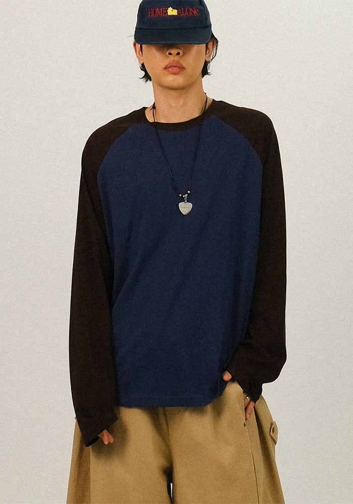 SEMIKAJI（セミカジ）の「SG カラー コントラスト ステッチ ロングスリーブ T（トップス）」