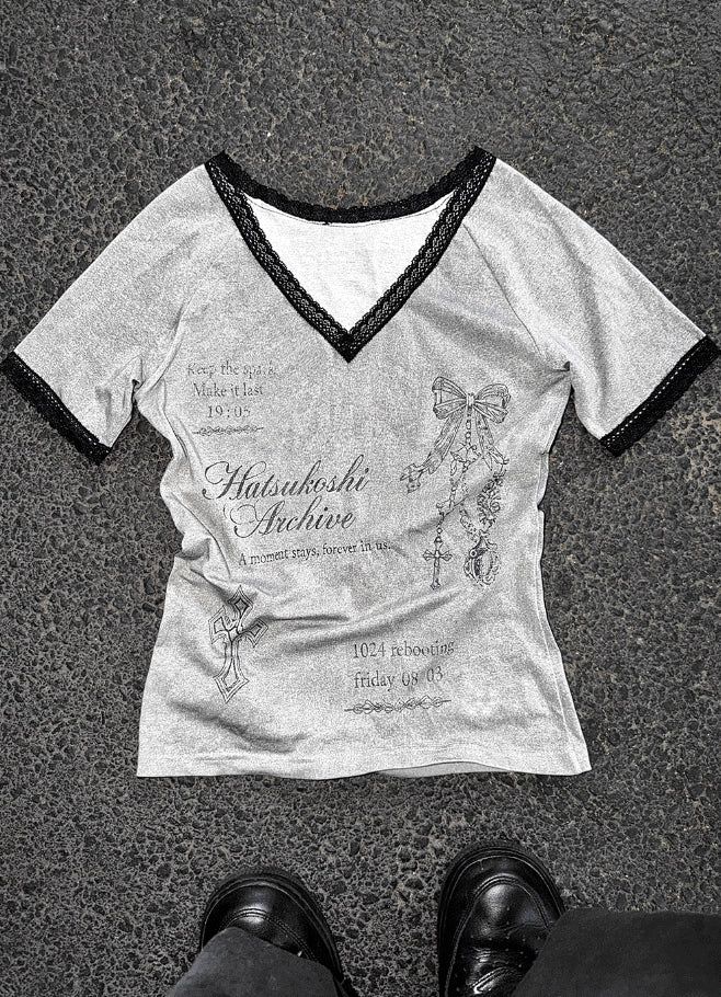 Epilogue Lace Slim Tee