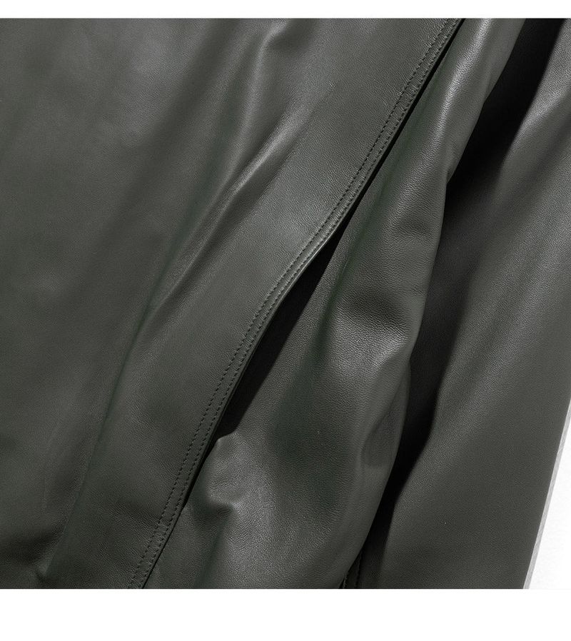 LAMSKIN OVERFIT BOMBER JACKET