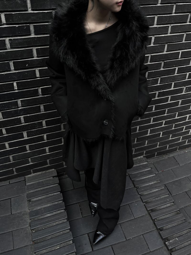 reversible fur mustang jacket (2color)