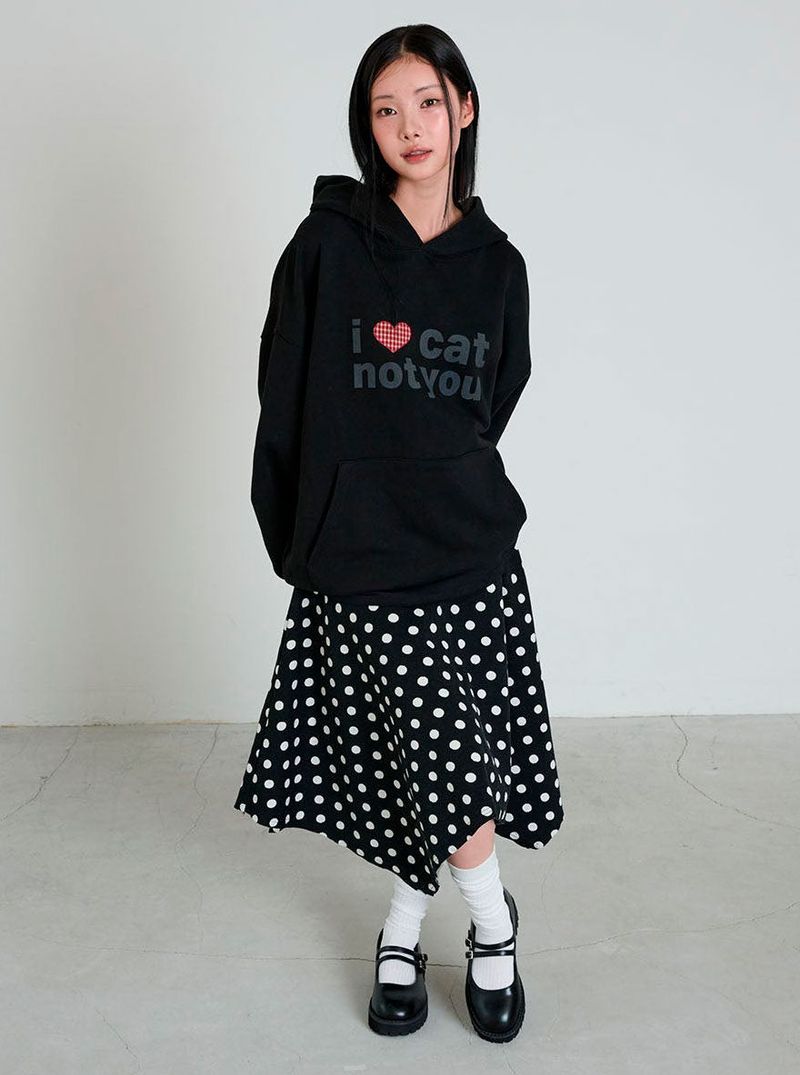 DOT SYMBOL UNBALANCED SKIRT