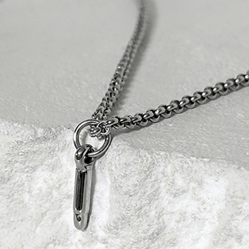 ss-HYPER MICRO bullet necklace_silver