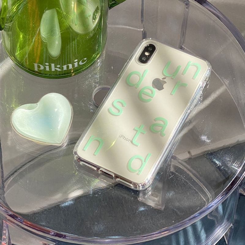 understand lettering jelly case green