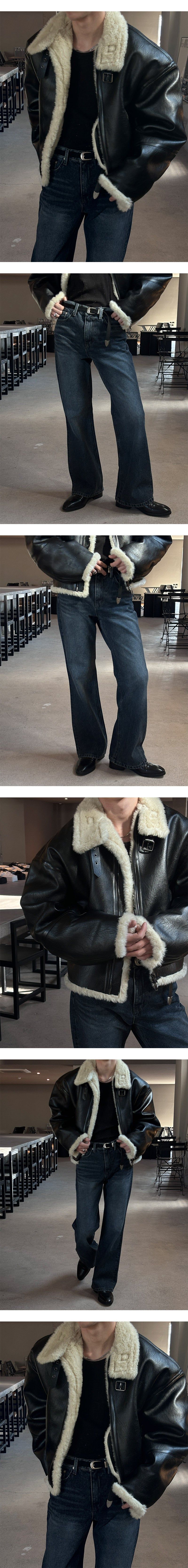 [F/W] Leather crop mustang