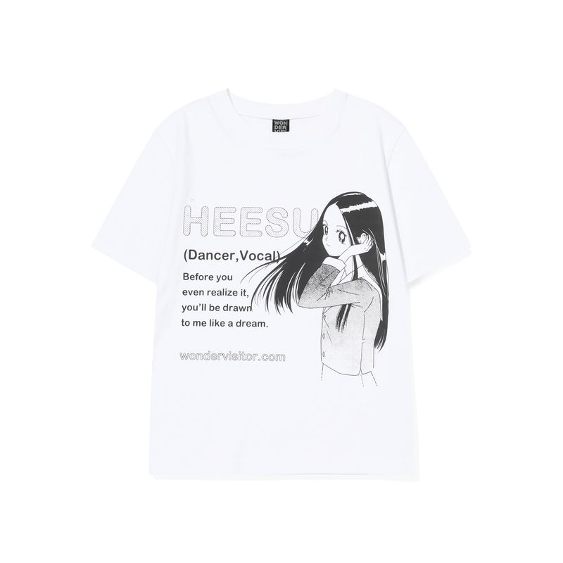 HEESU pfp crop T-shirt [White]