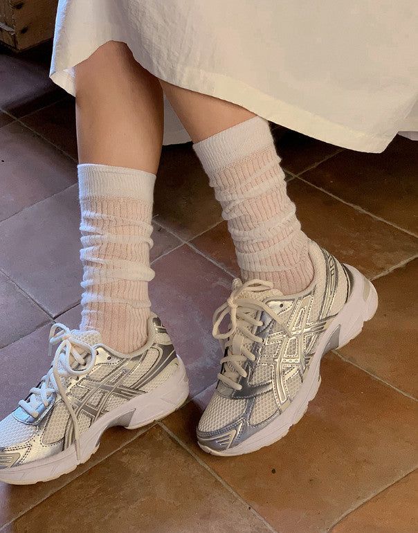 SHOPPERLAND(ショッパーランド)の「RA See-through Rib Long Socks (3color)(Fashion Accessories)」