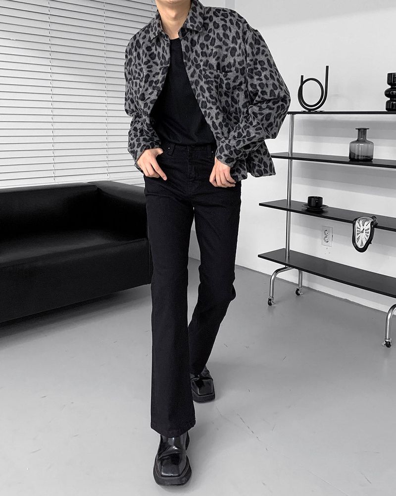 CR Wool Leopard Cropped Shirt (2 colors)