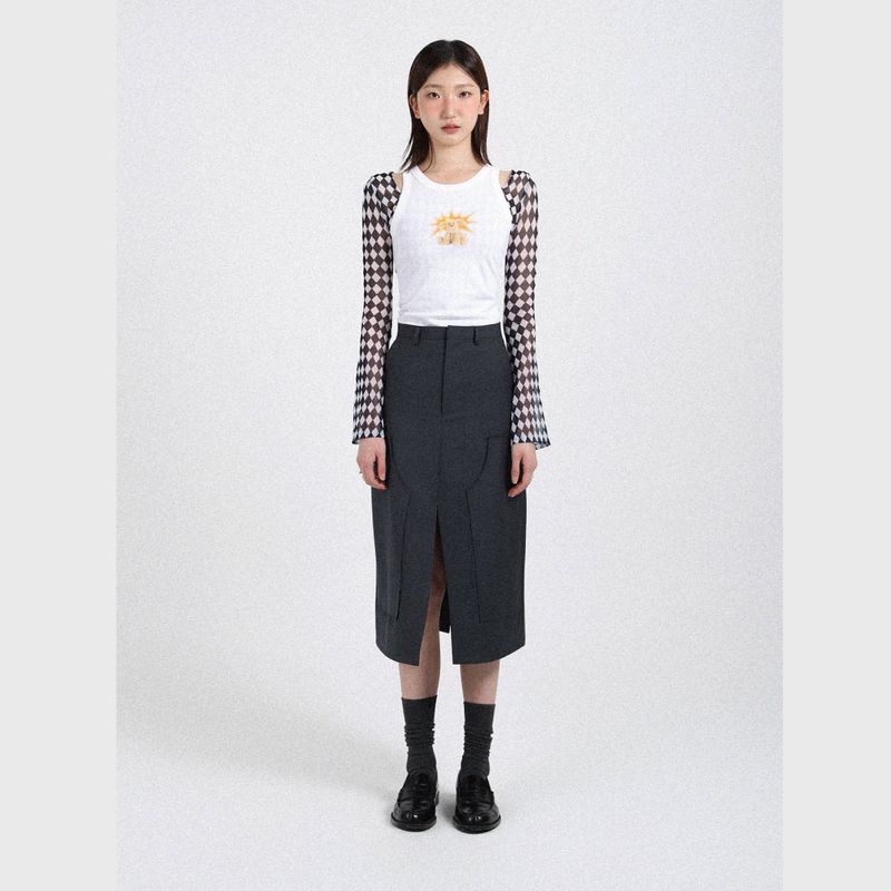 アートワークノースリーブシャツ (ホワイト)