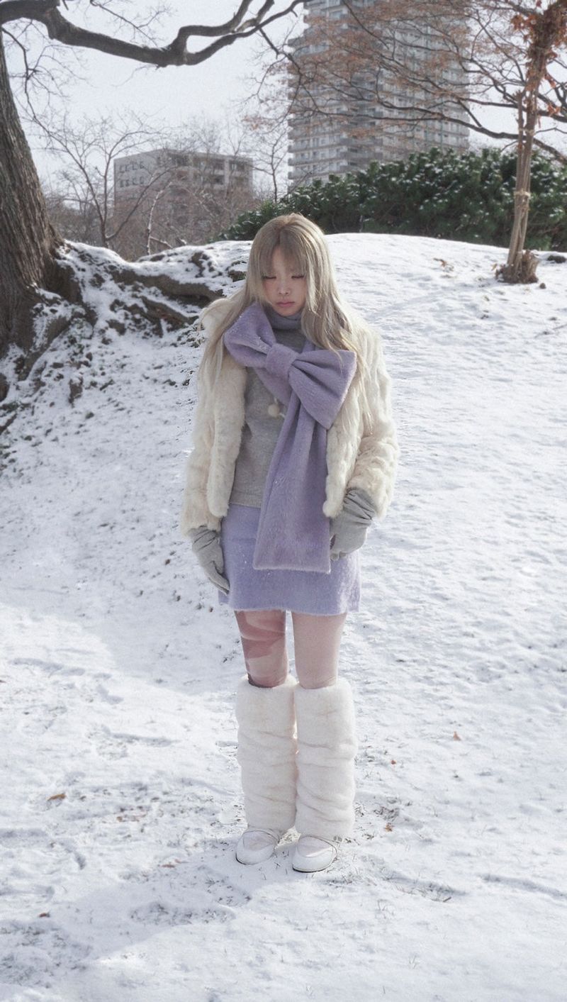 Ribbon Muffler_Fairy violet