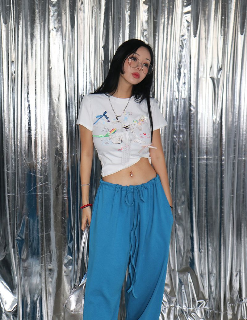 6 color twinkle wide pants