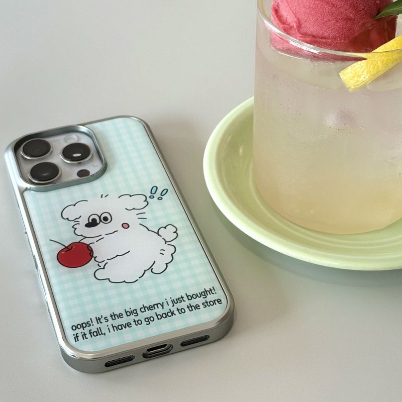 cherry drop silver epoxy case