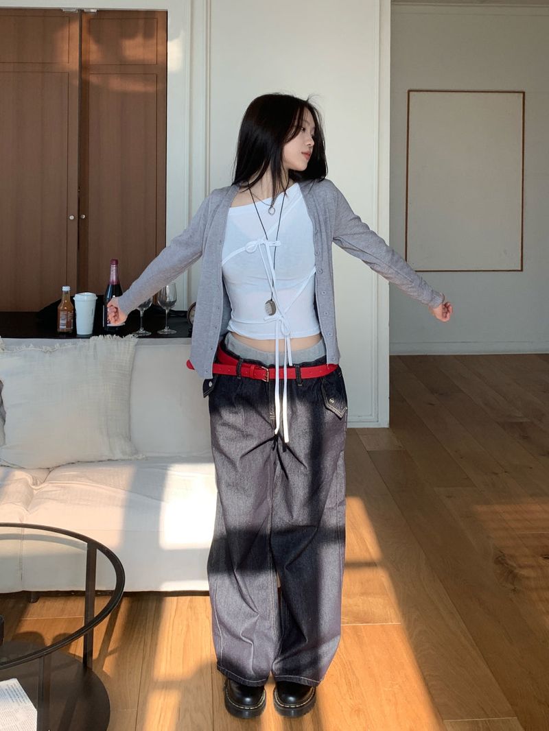 Atlas Non-fade Raw Denim Wide Pants