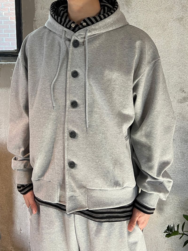 Nest Button Hoodie Zip-Up (3 Colors)