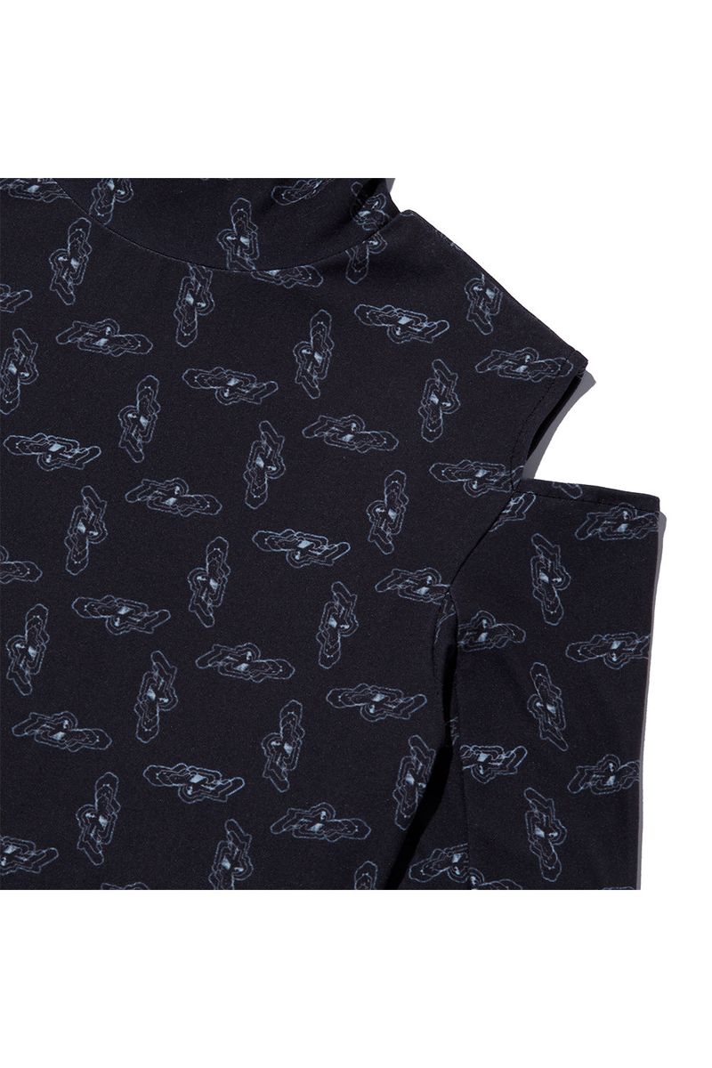 FLIP Pattern Turtleneck_Black