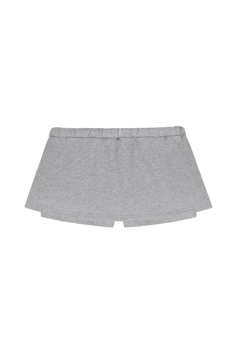 Basic logo low rise sweat skirt, Gray