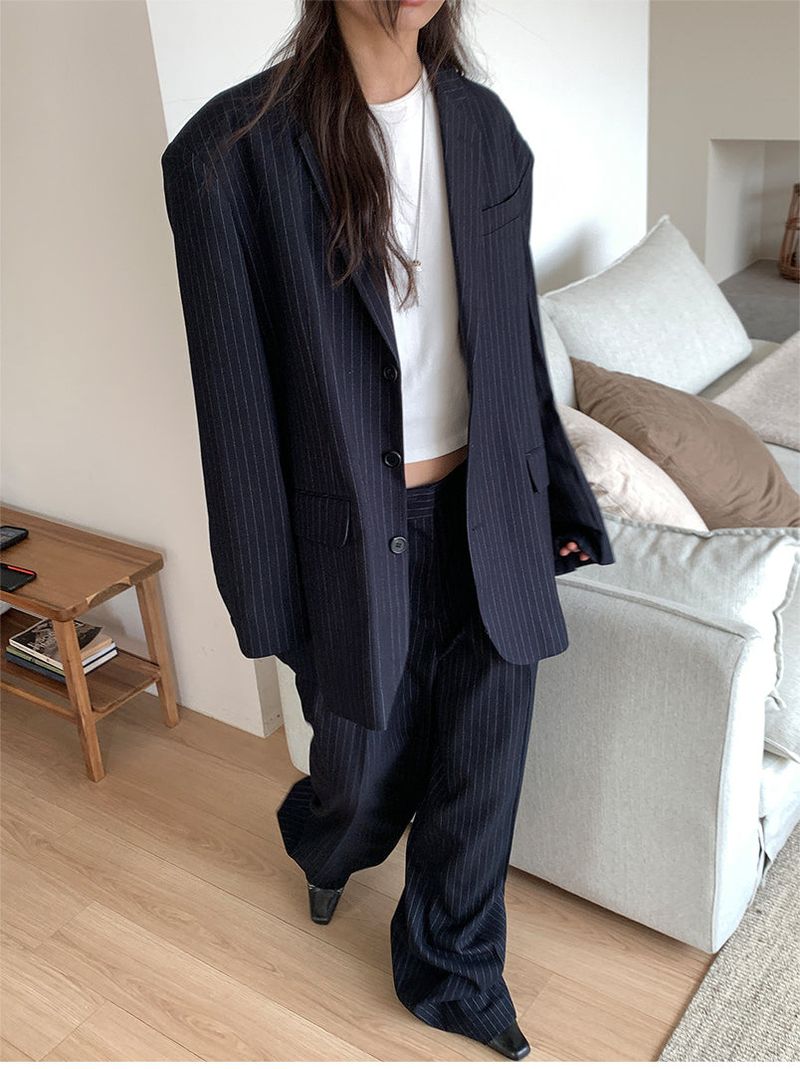 PAPERMOON PIN STRIPE PLEATE TROUSER