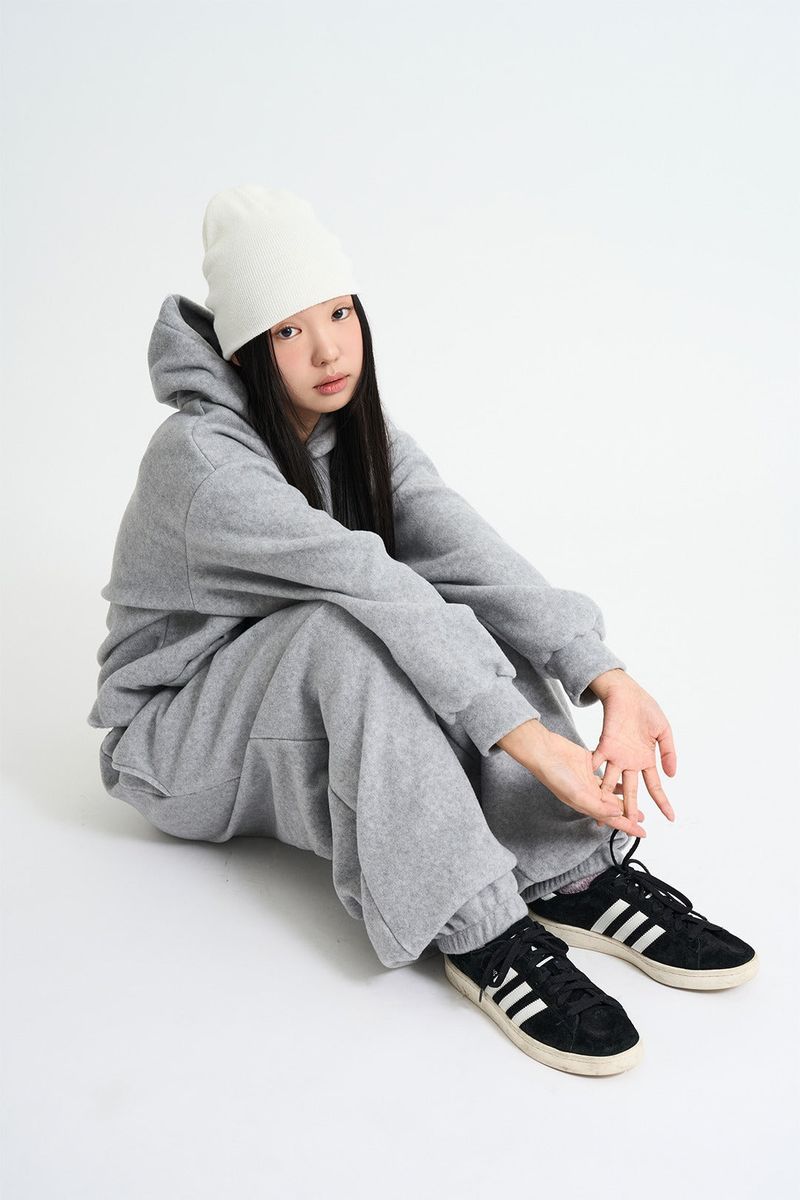 Fleece banding jogger pants