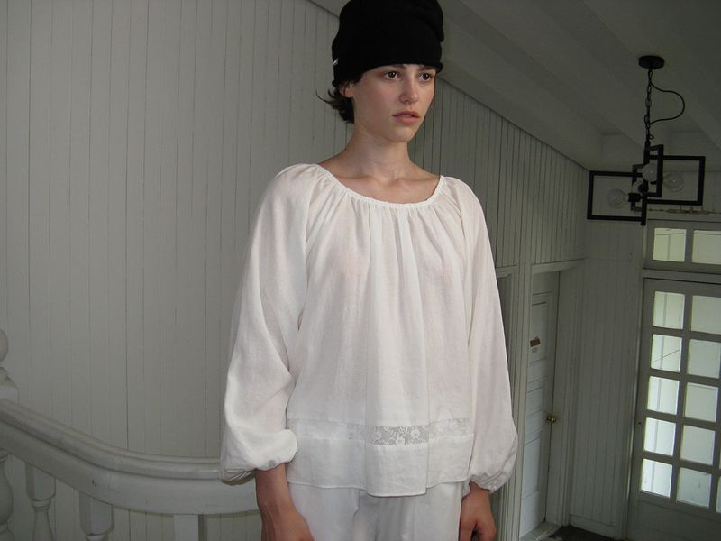 Pale lace blouse