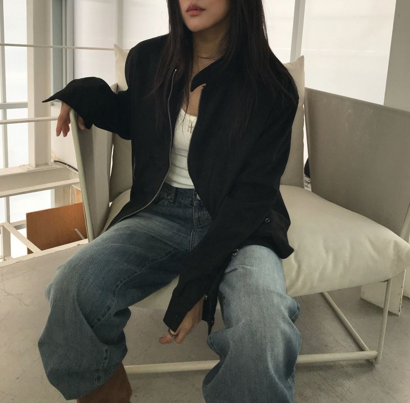 Suede harrington Jacket