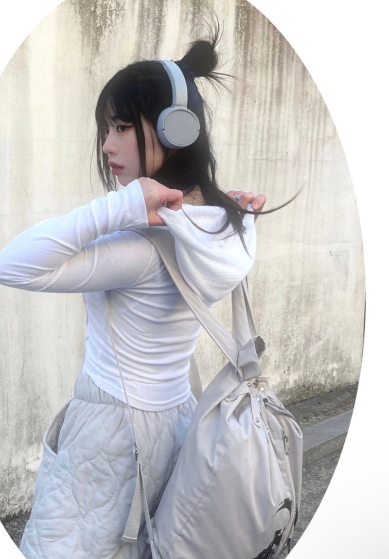 Button Slit Slim Hoodie