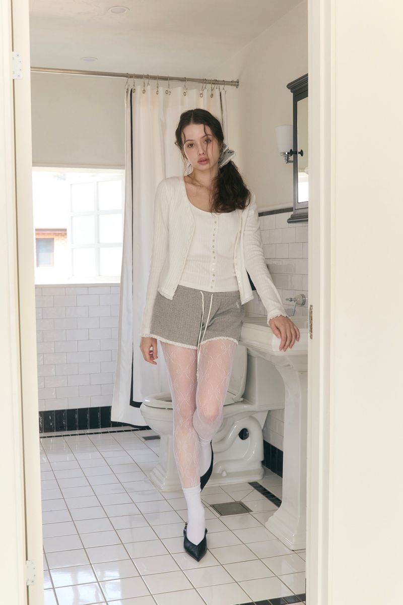 Sweet Dreams Lace Shorts (Gray)