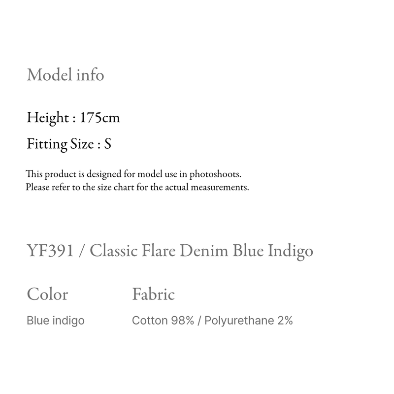 Classic Flare Denim Blue Indigo - YF391
