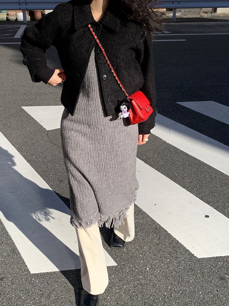 [MADE] [Wool Napping] Winter Warm Long Bootcut Slacks