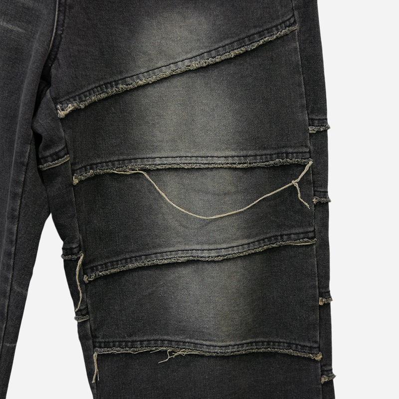 Unbalanced Cutting Denim Pants