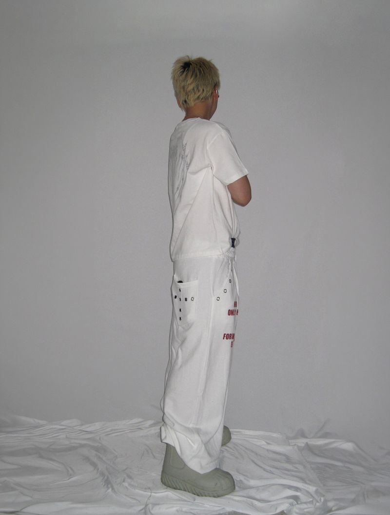 Lettering Eyelet Sweatpants(3c)
